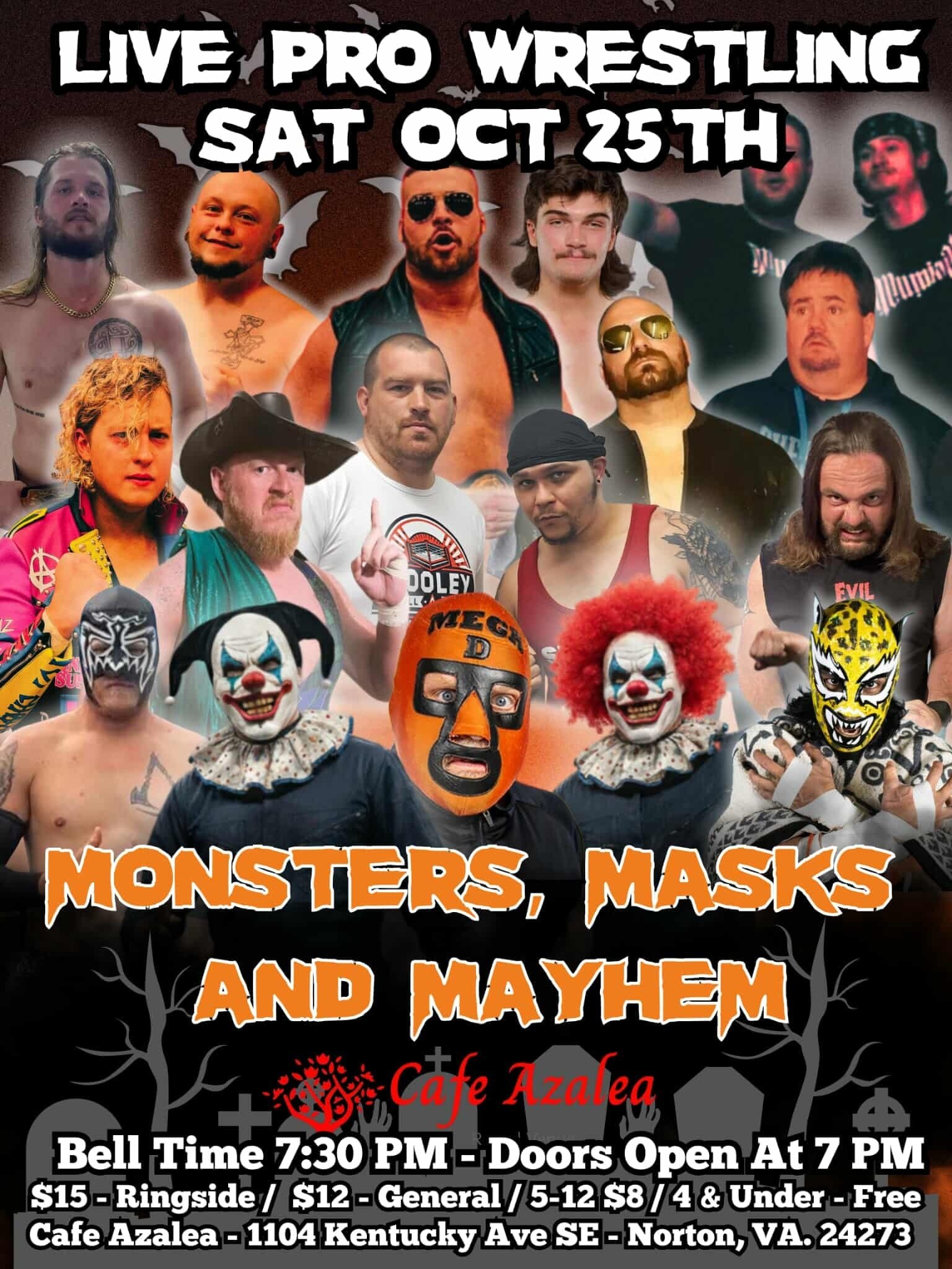 Monsters, Masks and Mayhem Pro wrestling